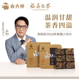 白大师 茶叶福鼎白茶经典2016年寿眉小方片30g