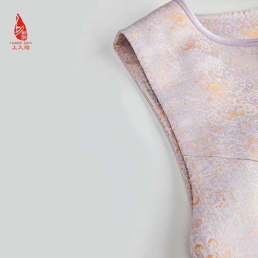 SAINTJOY/上久楷 女式宋锦马甲 中式上衣 中国风 复古 卷草蝴蝶纹锦 CY1044207016 商品图5