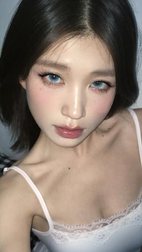 illusionDuck 月抛美瞳 零碎海 直径14.2mm着色13.6mm