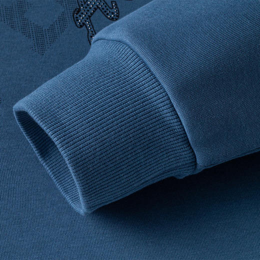 【加绒加厚】含桑蚕丝卫衣男加绒卫衣男烫钻图案男士卫衣男卫衣 商品图7