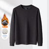 【加绒加厚 蚕丝混纺】罗蒙秋冬男装绣花胸标加绒卫衣男秋冬保暖男士卫衣加绒套头T恤 商品缩略图4