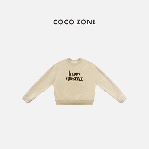 COCO ZONE 美式字母圆领卫衣设计感小众长袖上衣CC2D2509 商品图0