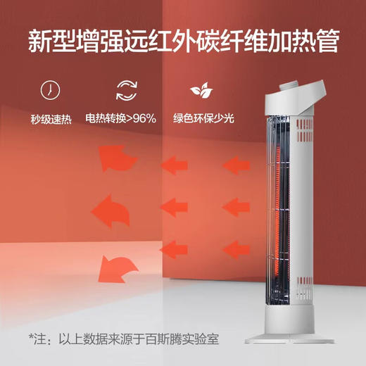 百斯腾（Bestherm） 碳纤维速热远红外节能立式小太阳取暖器家用电取暖器 S6 商品图3