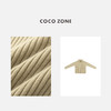 COCO ZONE 秋冬竖条翻领针织衫简约百搭上衣CC1D2423 商品缩略图2