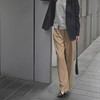 【顺丰包邮】01605 洛诗琳腰带西装直筒麻感纹理宽松显瘦西裤4334 商品缩略图3