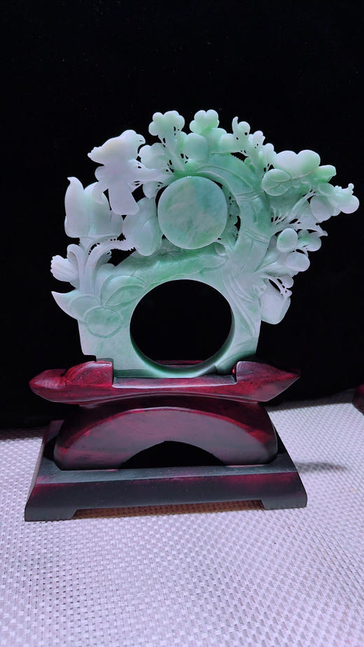 620475翡翠摆件【喜迎门 喜事连连】 商品图4