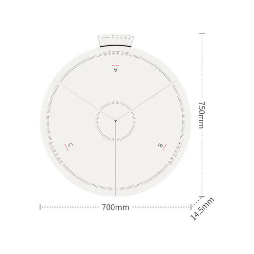 摩飞电器（Morphyrichards）三折叠暖菜板 圆形折叠饭菜保温板热菜板 多功能饭菜加热板加热桌垫菜板饭菜保温神器MR8306 商品图7
