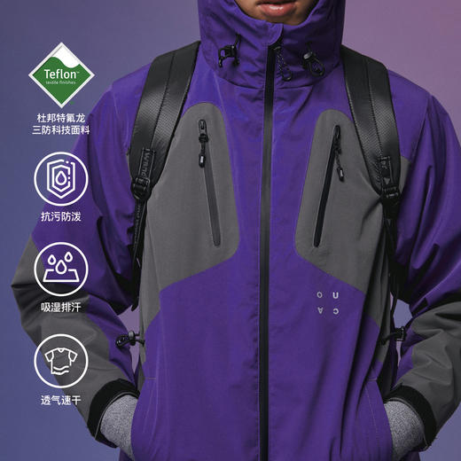 oneup防泼水三合一薄棉服 商品图2