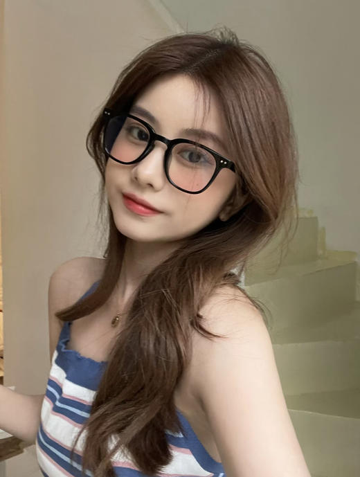 妆感腮红墨镜 元气满满时尚百搭渐变素颜神器 大框眼镜 商品图5