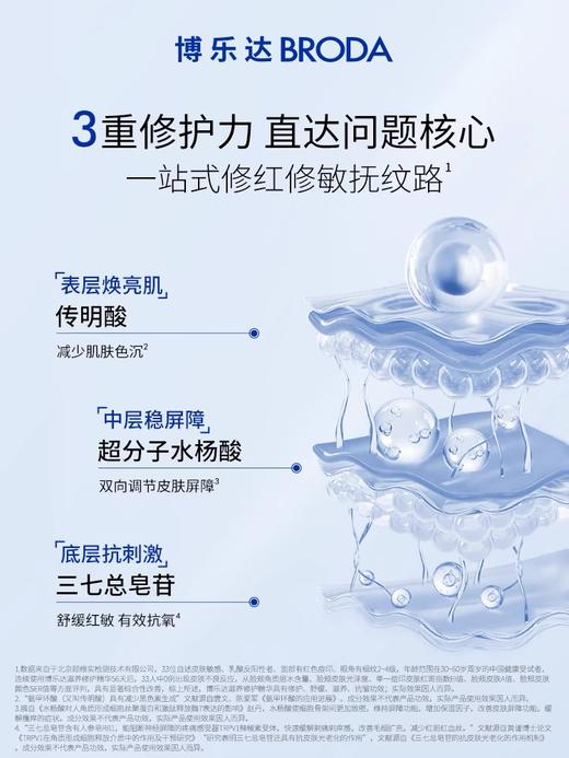 博乐达水杨酸 传明酸配方精简维稳滋养三七精华30ml (刮码） 舒缓屏障抗皱 商品图5