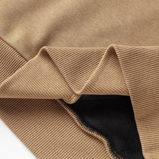 【加绒加厚 蚕丝混纺】罗蒙秋冬男装加绒保暖卫衣青年时尚休闲胸花男士卫衣男 商品图7