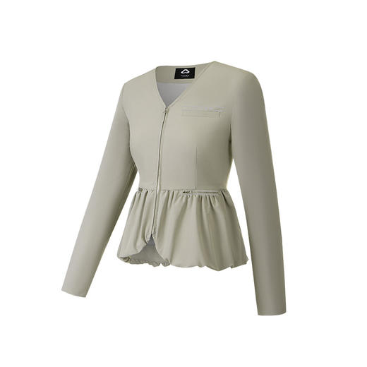 TITIKA ACTIVE 花苞小V领外套户外休闲修身透气运动健身服上衣 49J31181 商品图4