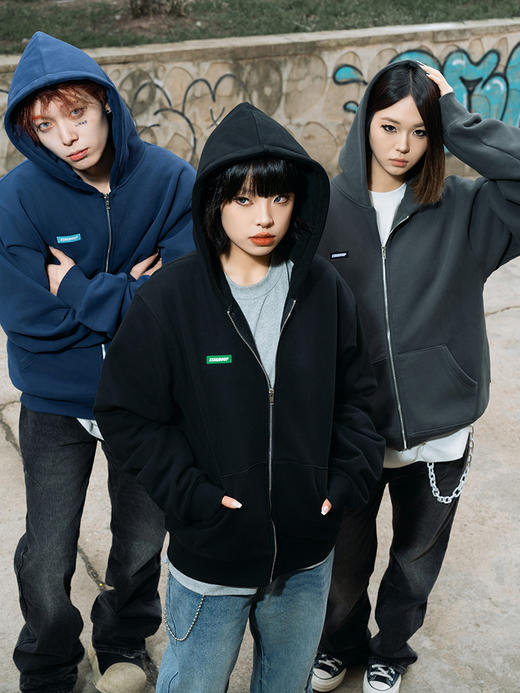 STA2024秋冬款经典基础BOGO刺绣直拉帽衫 商品图0