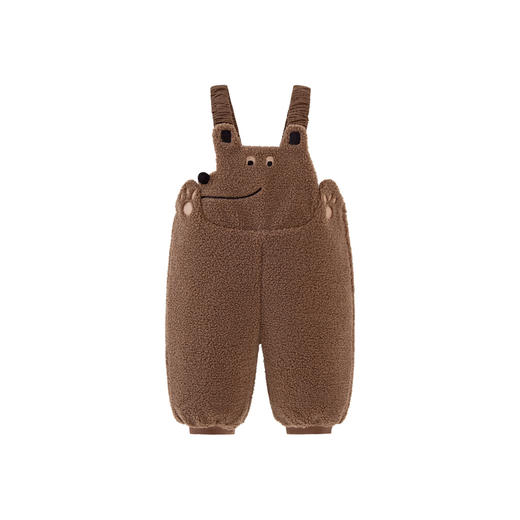 迷你巴拉男女童秋冬新品可爱护肚宝宝加绒背带裤子 商品图4