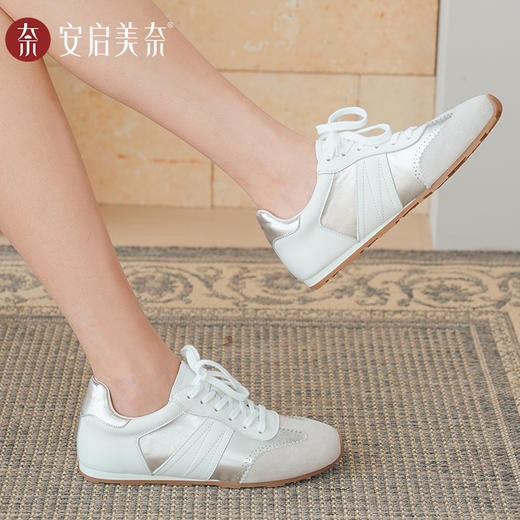 ARCHCONTACT安启美奈时尚百搭真皮软底德训鞋52980 商品图2