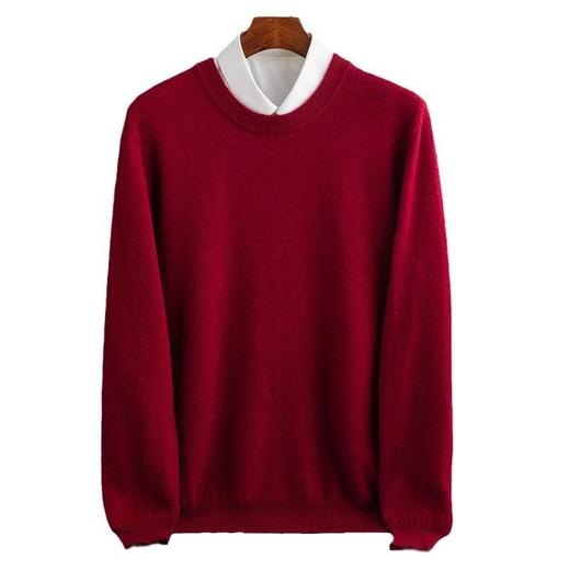 【男士25全新羊绒衫】毛衣秋冬新款打底衫商务休闲宽松大码保暖长袖上衣男 商品图4