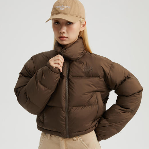 oneup短款logo刺绣棉服 商品图0