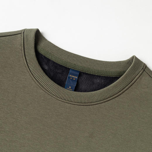 【加绒加厚】含桑蚕丝卫衣男加绒卫衣男绣花胸标男士卫衣男卫衣 商品图5