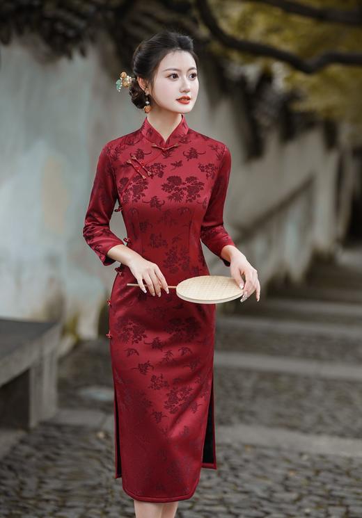 优雅收腰，减龄旗袍连衣裙GSJ3512 商品图2