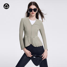 TITIKA ACTIVE 花苞小V领外套户外休闲修身透气运动健身服上衣 49J31181