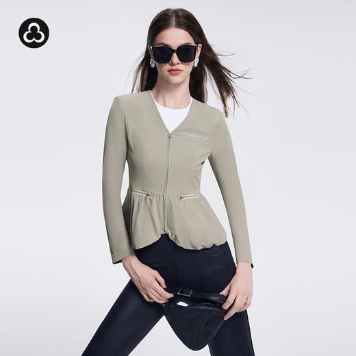 TITIKA ACTIVE 花苞小V领外套户外休闲修身透气运动健身服上衣 49J31181 商品图0
