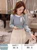 张心子【杜乐丽】miu小香风蝴蝶结系带针织衫女长袖修身上衣春秋 U2409030 商品缩略图0