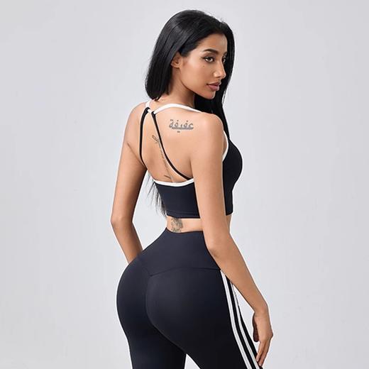 跃牌【禅语梵心】裸感瑜伽服文胸可调节细肩带健身美式辣妹一体杯速干透气运动背心WX4072 商品图1