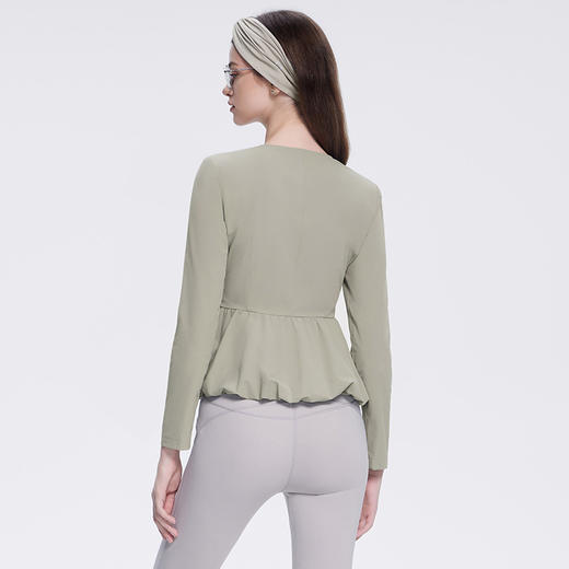 TITIKA ACTIVE 花苞小V领外套户外休闲修身透气运动健身服上衣 49J31181 商品图1