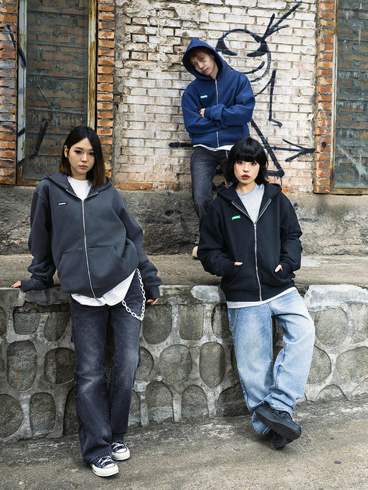 STA2024秋冬款经典基础BOGO刺绣直拉帽衫 商品图1