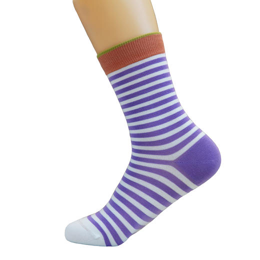 【59元3双】【1双装】女丨条纹简约个性中筒袜子女士ins休闲百搭女袜棉袜子【2412520】 商品图5