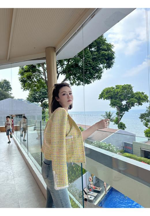 清仓捡漏 LIN CHAO ZHANG特调【柠檬黄】全明星款七彩浣纱小香外套 LW240149 商品图1