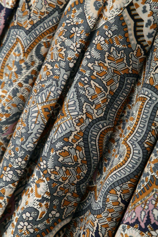 Margaret Howell 24AW 日版青粉色佩斯利纹印花棉宽褶半裙 商品图14