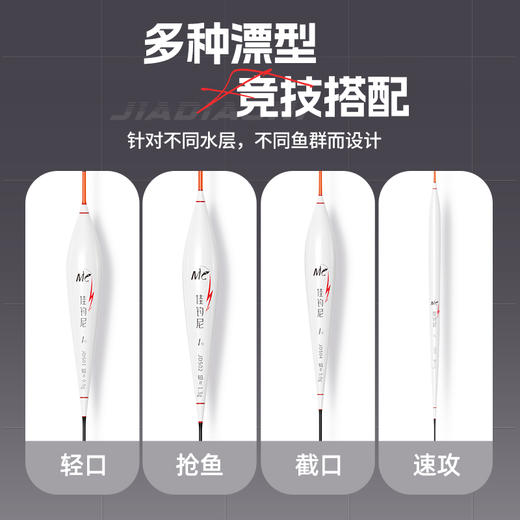 佳钓尼小碎目浮漂 高灵敏 醒目自重轻高吃铅比目数间距小 商品图6