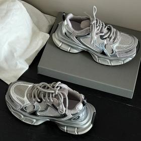 老爹鞋女2024春季新款真皮厚底防滑轻便休闲鞋增高女士潮牌运动鞋新款爆款小红书同款