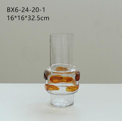 创意北欧透明大号手工小蛮腰花瓶居家玄关软装酒店鲜花装饰摆件 商品图8