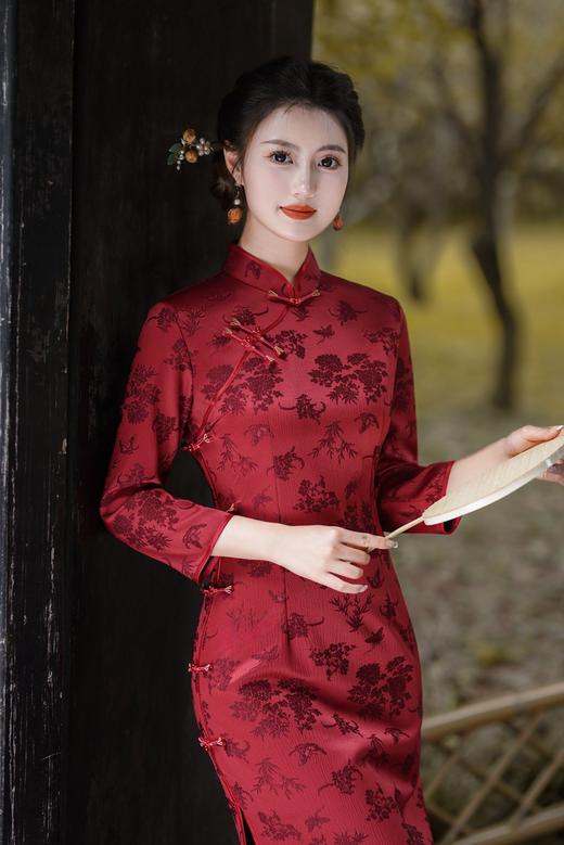 优雅收腰，减龄旗袍连衣裙GSJ3512 商品图1