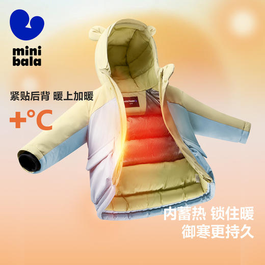 【三防透湿】迷你巴拉冬儿童发热羽绒服宝宝厚款保暖羽绒外套 商品图2