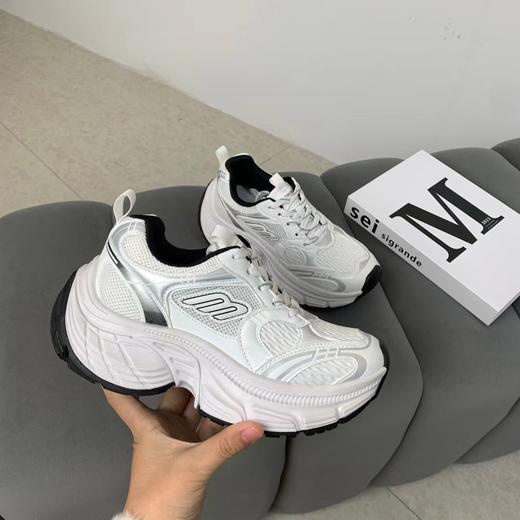 巴黎老爹鞋女2024春秋新款时尚百搭厚底增高透气轻便休闲运动鞋潮新款爆款小红书同款 商品图2