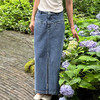 【顺丰包邮】00953 洛诗琳设计感插袋A字版木匠风牛仔半身裙017 商品缩略图3