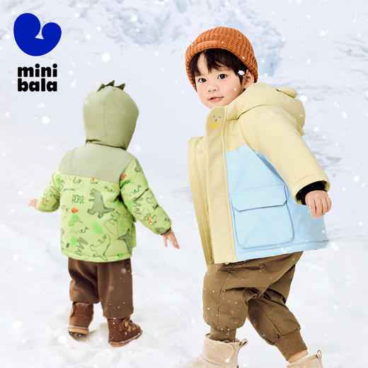 【三防透湿】迷你巴拉冬儿童发热羽绒服宝宝厚款保暖羽绒外套 商品图1