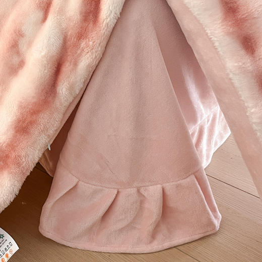 【一套约8斤重】仿兔绒牛奶绒四件套 秋冬保暖御寒渐变色泡泡绒套件 商品图7