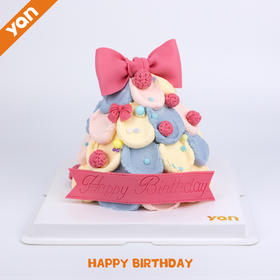 彩色圣诞树生日蛋糕