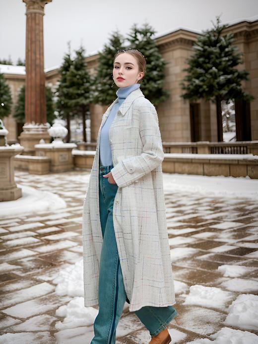 翻领一排扣双褶复古双面手工大衣 商品图3