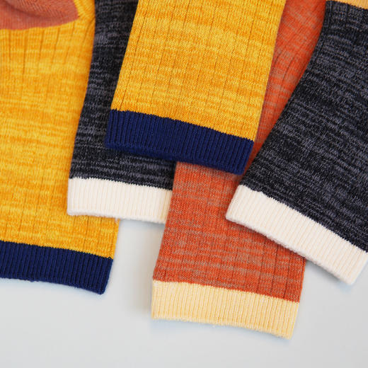 女【6双6折 2双装】丨四季袜子女舒适双针中筒袜棉袜子透气吸汗拼色女袜【2422215】 商品图3