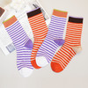 【59元3双】【1双装】女丨条纹简约个性中筒袜子女士ins休闲百搭女袜棉袜子【2412520】 商品缩略图0
