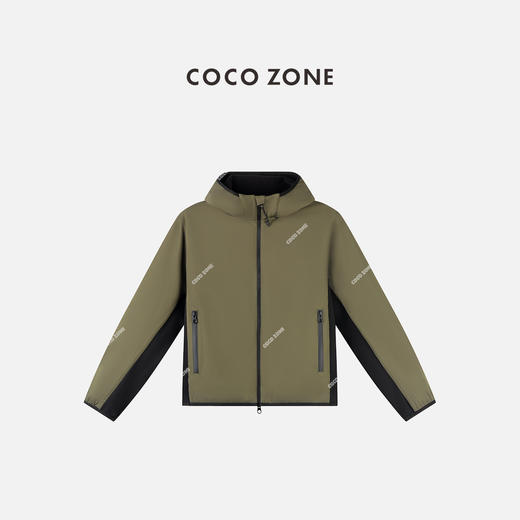 COCO ZONE 设计感撞色拼接外套时尚休闲连帽上衣CC1C1893 商品图0