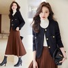 新款时尚圆领气质短外套单排扣毛呢外套HR-SSFB2801 商品缩略图2