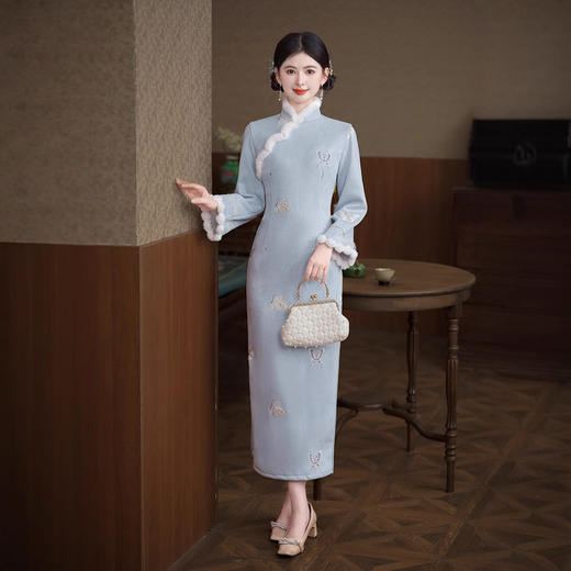 冬季新款改良日常复古旗袍TMY7936 商品图0