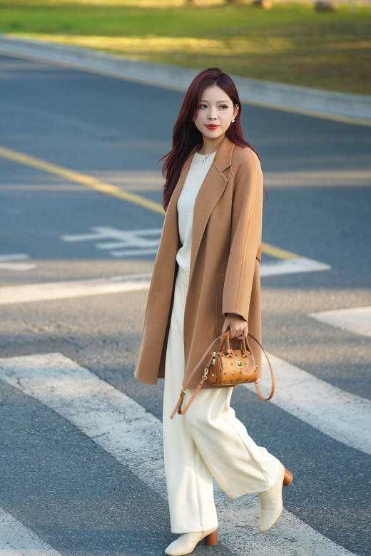 S1M1 臣禾	翻领系腰带呢大衣 JZ244080375 商品图14