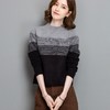 CC-tbrk-c155短款半高领渐变毛衣女秋冬2024新款内搭宽松时尚拼色针织打底上衣 商品缩略图1